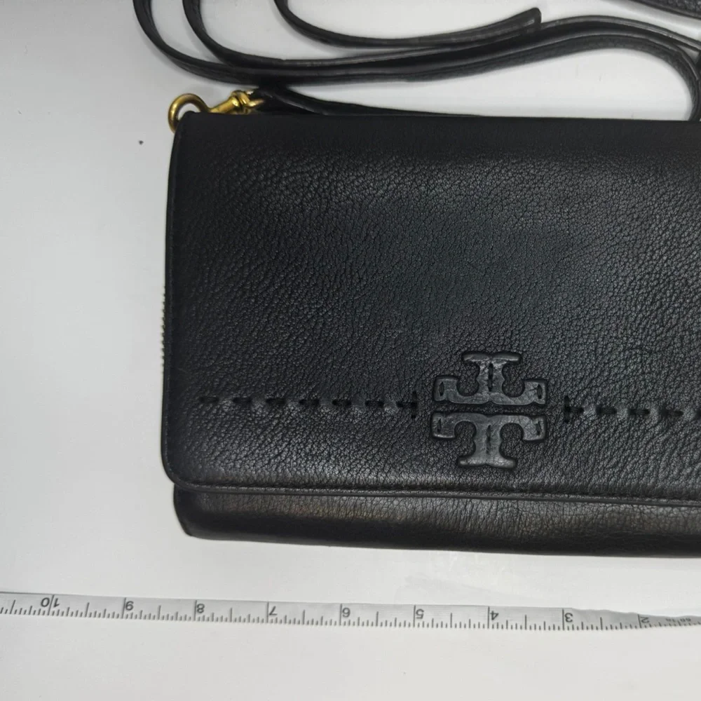 Tory Burch Black Crossbody Bag with Gold Accents - Picture 7 of 8